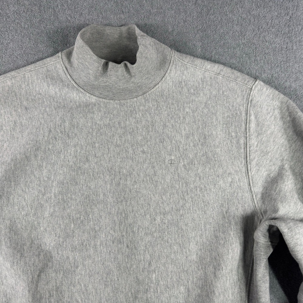 Vintage Champion Reverse Weave Sweatshirt Men S Gray Y2K Mock Neck